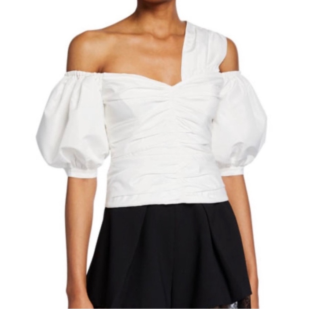 Self Portrait White Off-Shoulder Women's Top